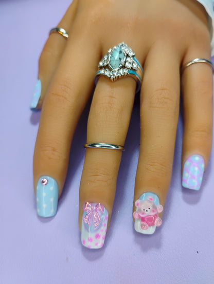 Pink & Blue Teddy
