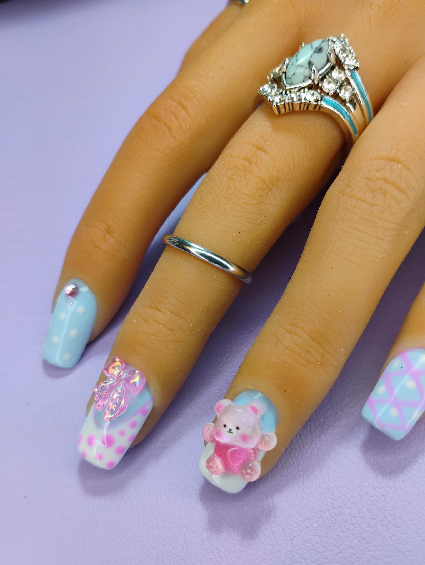 Pink & Blue Teddy